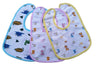 Babygo Cotton Baby Bibs | Multicolored Waterproof Feeding Bibs With Titch Button, Soft, Washable & Reusable, Comfortable Feeding