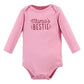 Hudson Baby Unisex Baby Cotton Long-Sleeve Bodysuits, Little Love Flowers 3-Pack, 0-3 Months