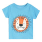 Miniklub Cotton Half Sleeve Animal Printed Tee  (1218M) Blue