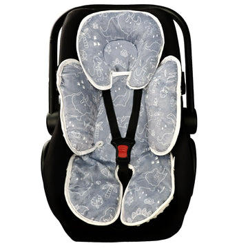 Dilimi Baby Car Seat Head And Body Support, 2-In-1 Infant Car Seat Insert, Soft Cushion For Car Seat, Stroller, Bouncers, Dinosa