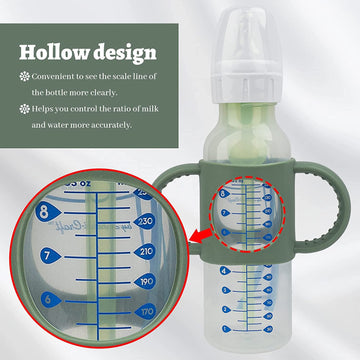 5 Pack Baby Bottle Holders, Universal Fit With Easy Grip Silicone Handles - Bpa-Free, 5 Colors