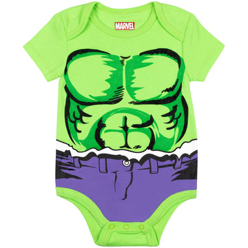 Marvel Baby Boys' 5 Pack Bodysuits - The Hulk, Spiderman, Iron Man And Captain America Multi 3-6 Months