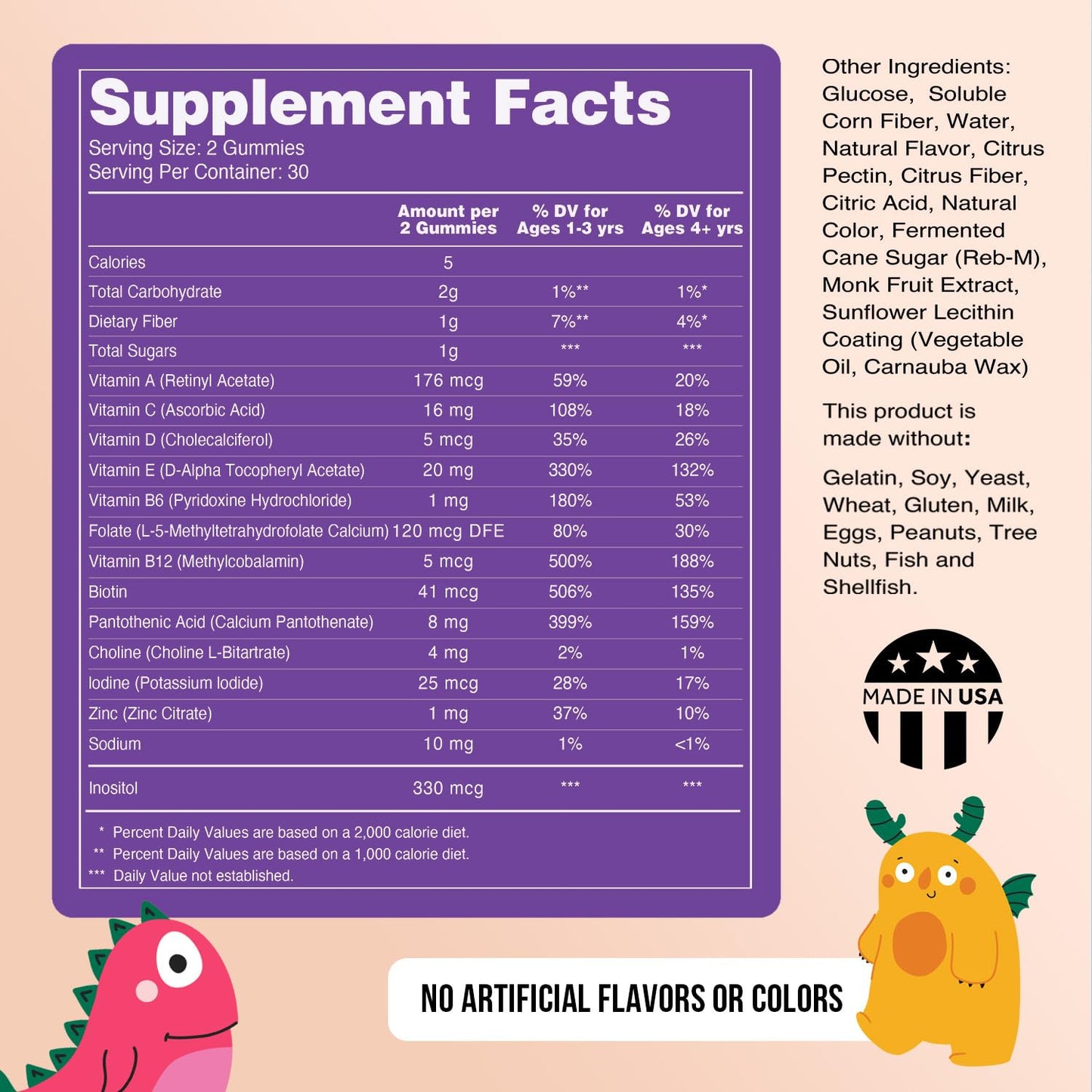 Naked Nutrition Kids Vitamin Gummies, Made In Usa, Gmo Free, Gluten-Free, Gelatin Free, Vegan, Kids Vitamins A, C, D, E, B6, B12