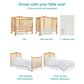 Dream On Me Addison 4-in-1 Convertible Mini Crib in Natural, Greenguard Gold Certified, Non-Toxic Finishes, Built of New Zealand