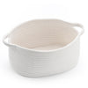 Cute Woven Storage Basket With Handle, Container For Gifts Empty, Decorative Organizer Bins Box For Pet Dog Toys Baby Essentials