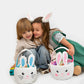 Lofytain Easter Basket Bags,Easter Eggs-Gift Baskets For Kids,Bunny Tote Bag Bucket For Easter Eggs,Toys, Candy,Gifts (Blue)