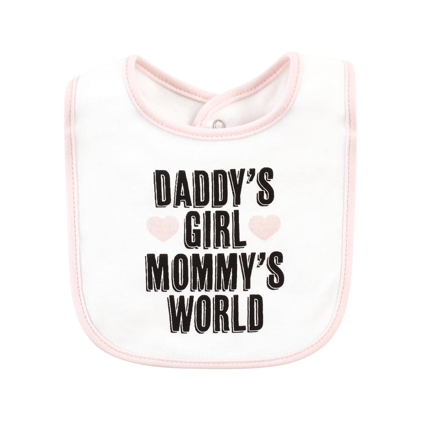 Hudson Baby Unisex Baby Cotton Bibs, Mommys World, One Size