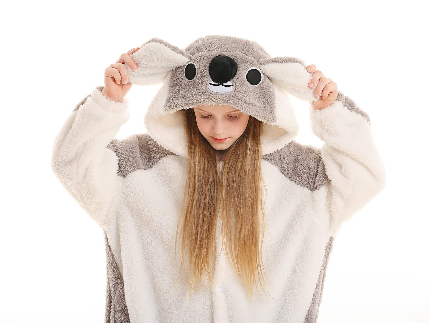 Atoz Onesie For Kids, Animal Pajamas Halloween Cosplay Costume For Girls Boys, Koala 10-11Y