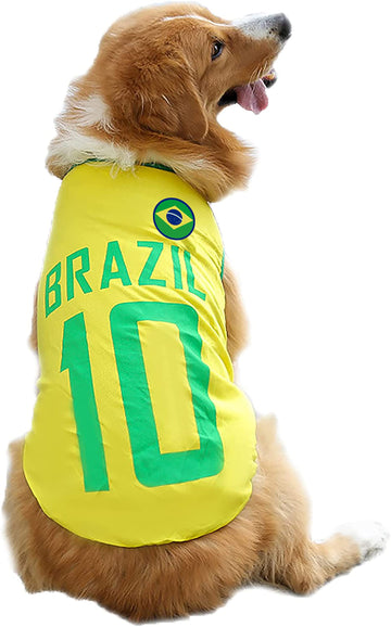 Gabefish Dog World Cup T Shirt Pets Football Jersey Sports Soccer National Team Vest Cat Summer Cool Clothes Apparel Brazil 3X-L