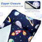 Toddler Nap Mat With Removable Pillow & Soft Dot Minky Blanket, Pea Pod Kids Nap Mats Rockets Space Rolled Slumber Bags For Boys
