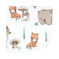 Hudson Baby Unisex Baby Flannel Washcloths, Neutral Woodland Pals 10Pk, One Size