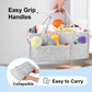 Philorn Diaper Caddy Organizer, Baby Diaper Caddy With Dividers, Car Diaper Caddy, Diaper Caddy For Changing Table,Felt Diaper C