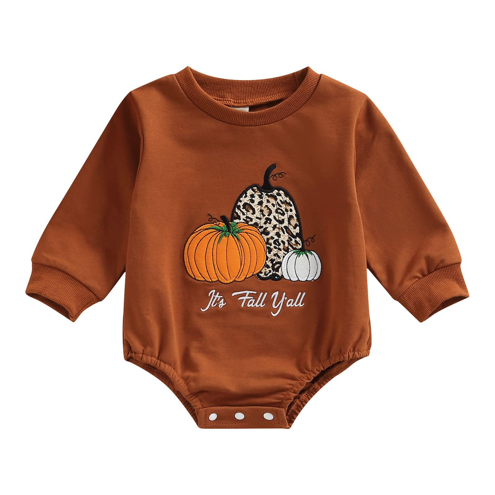 Baby Halloween Outfit Boy Girl Oversized Pumpkin Sweatshirt Romper Crewneck Pull WBBAPB0B4FYKC78