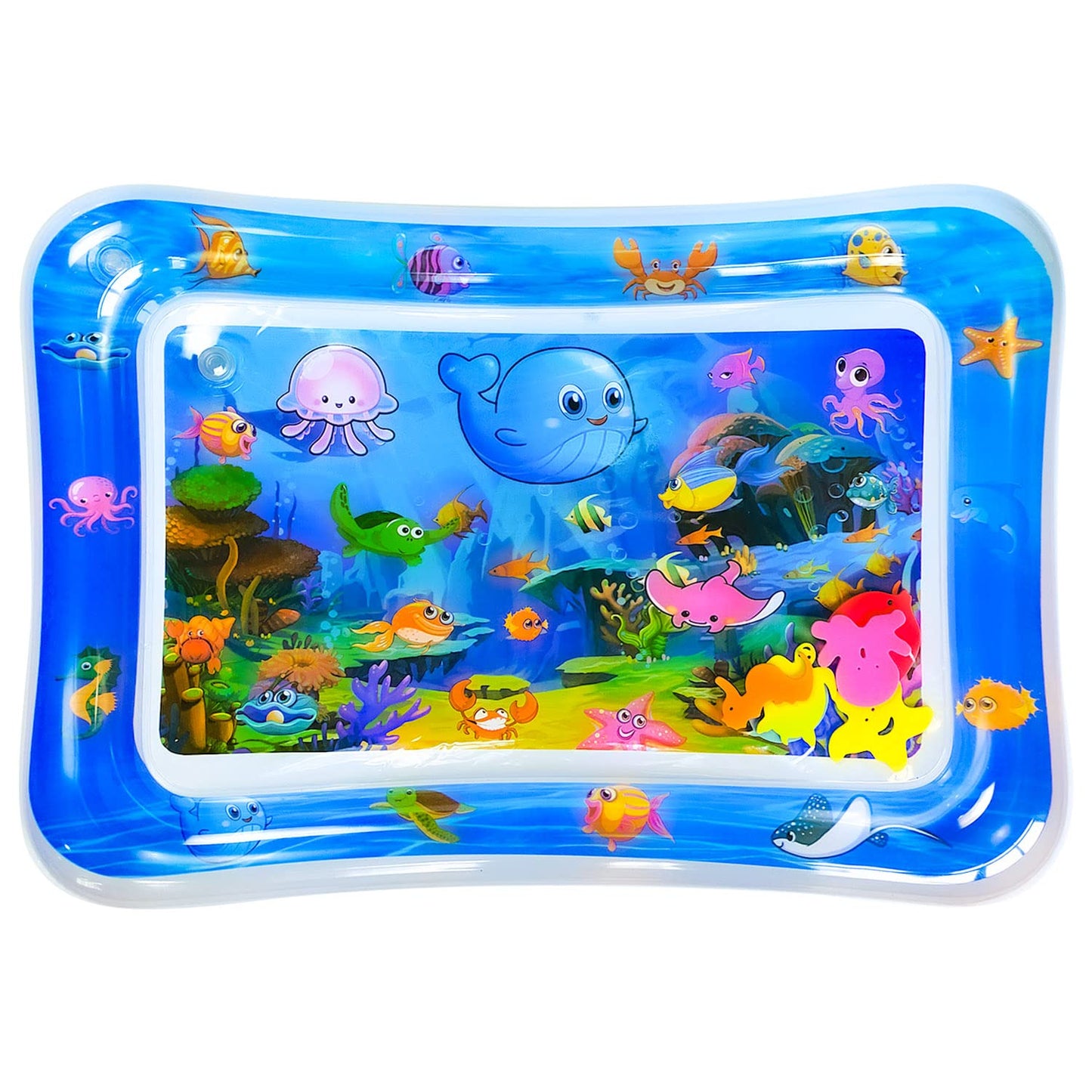 Zhuynxir Water Mat Infant Toys, Water Mat Baby, Inflatable Play Mat Water Cushion Baby Toys, Fun Early Development Activity Play
