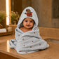 TINYTYKE CuddleWrap Hooded Baby Blanket for Newborn Baby | White