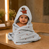 TINYTYKE CuddleWrap Hooded Baby Blanket for Newborn Baby | White