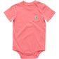 Carhartt Baby Short-Sleeve Pocket Bodysuit, Dubarry Pink, 24M