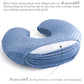 The Peanutshell Nursing Pillow Cover Set For Baby Boys Or Girls | Dinosaur & Navy Blue Minky Dot | Unisex 2 Pack