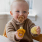 Bibs Pacifiers 0-6 Months | Boheme Collection 2-Pack | Bpa-Free Round Nipple | Made In Denmark | Vanilla/Pine Color Pacifier
