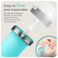 Mason Bottle 8Oz Silicone Squeeze Pouch With Straw - Reusable Baby Food And Snack Pouch For Toddlers - Soft Food And Liquid Bott