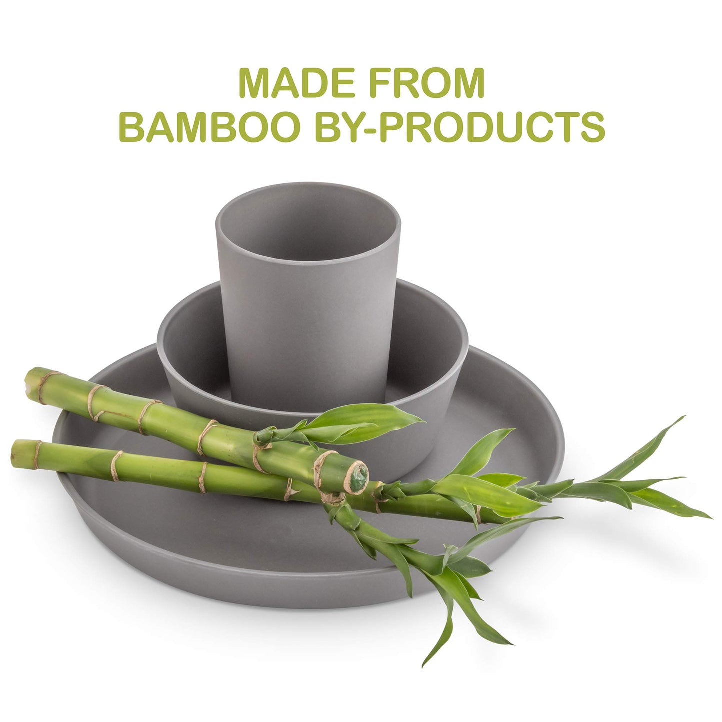 Weesprout Bamboo Plates (Pink, Green, Gray, & Beige, Without Lids)