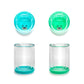 Melii Double-Walled Bear Drinking Cup For Toddlers, Kids And Children (Blue + Mint 2 Pack)