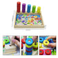 Lydaz Montessori Math Manipulatives Toys, Kids Wooden Number Blocks Toys, Kindergarten Learning Education Toy, Preschool Classro