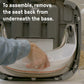 Ingenuity Baby Base 2-in-1 Booster Feeding and Floor Seat with Self-Storing Tray - Cashmere