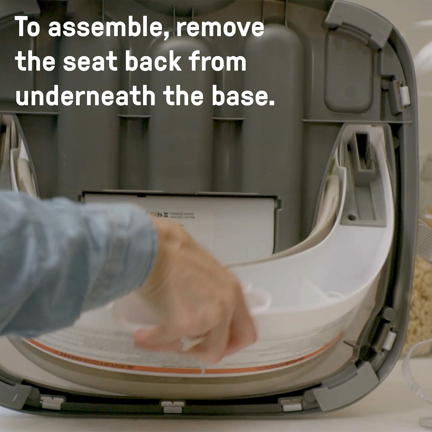 Ingenuity Baby Base 2-in-1 Booster Feeding and Floor Seat with Self-Storing Tray - Cashmere