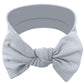 Babygiz Baby Girl Headbands-Infant,Toddler Cotton Handmade Hairbands With Bows Child Hair Accessories (Stone Gray)