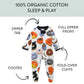 Honestbaby Baby Celebration Sleep & Play Footed One-Piece Pajama Sleeper 100% Organic Cotton, Spoo-Oo-Keey Donuts, 0-3 Months