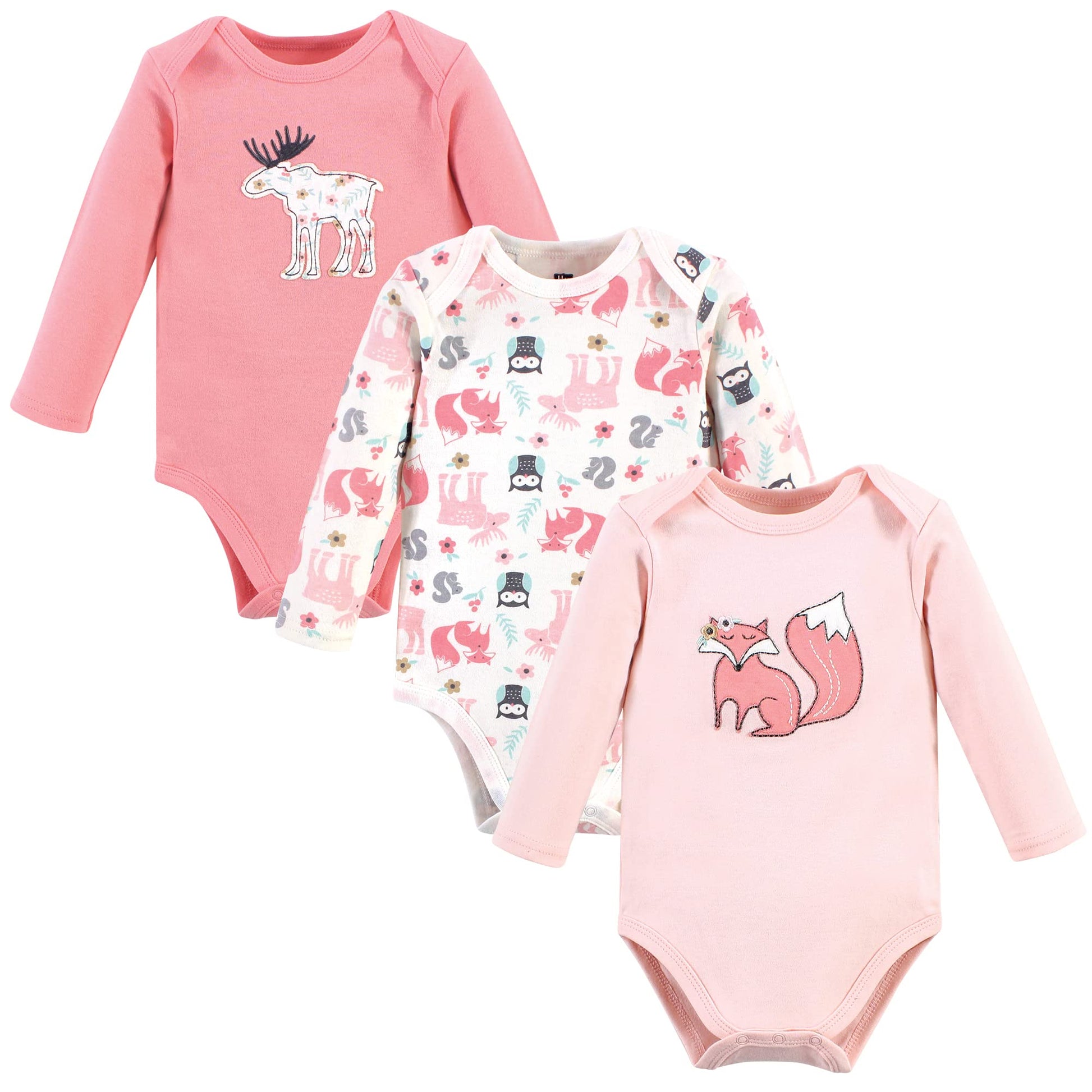 Hudson Baby Unisex Bodysuits Cotton Long-Sleeve Orest Girl, 6-9 Months, Orest Girl, 6-9 Months Us