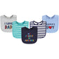 Hudson Baby Unisex Baby Cotton Bibs, Boy Bold Family, One Size
