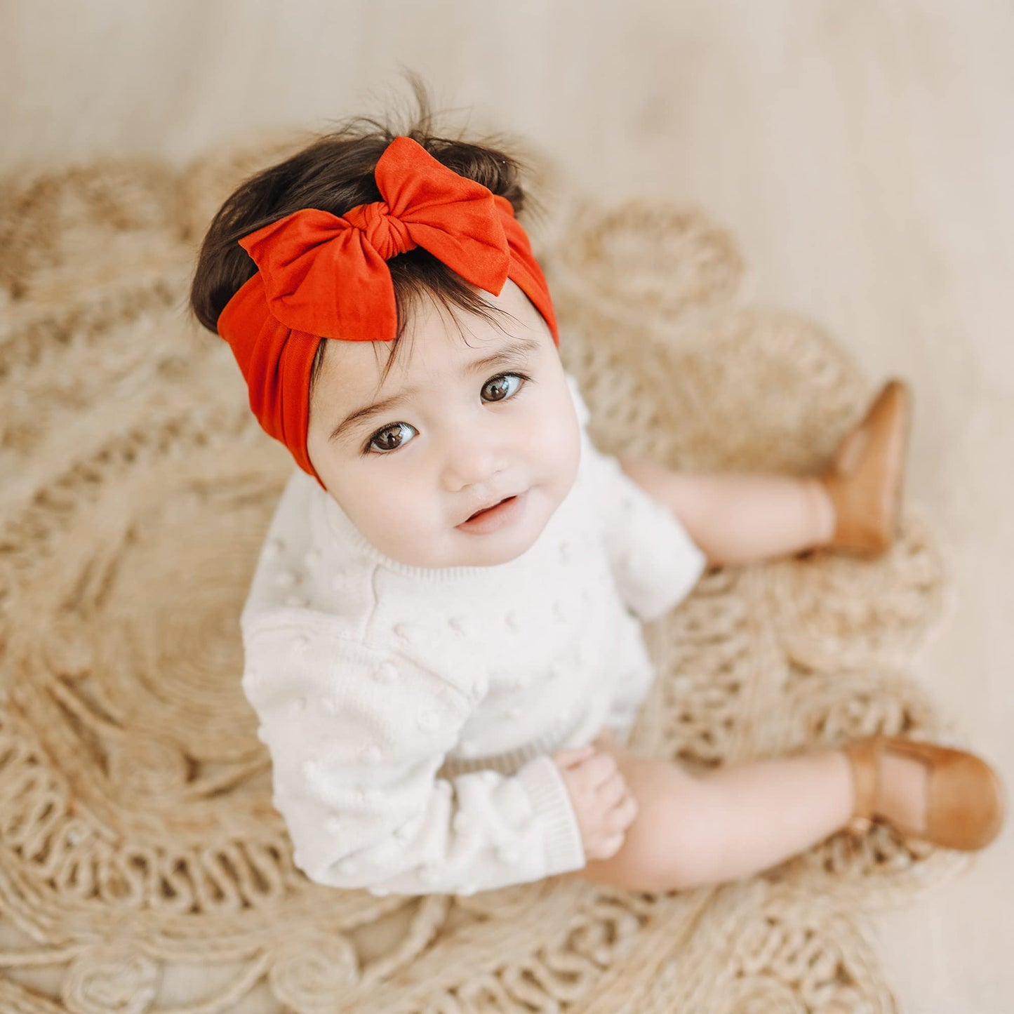Prohouse 20Pcs Baby Nylon Headbands Hairbands Hair Bow Elastics For Baby Girls Newborn Infant Toddlers Kids
