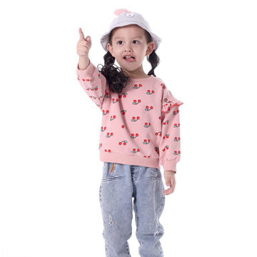 Biniduckling Sweater For Baby Girl Clothes 18 Months Cherry Pink