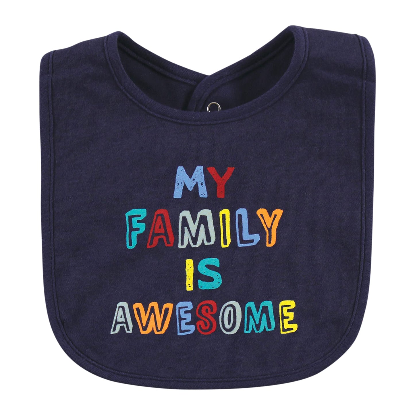 Hudson Baby Unisex Baby Cotton Bibs, Boy Bold Family, One Size