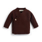 MONICA + ANDY Lucky Baby Cardigan, Size 6-9 Months, Chocolate Brown, 100% Organic Baby Clothes for Girls and Boys, Button Wrap C
