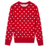 Boboyoyo Girls Sweaters Cotton Kids Heart Sweater Valentine Holiday Pullover Teen Clothes Crew Neck Knit Top Long Sleeve Red