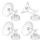 GOTOCUT 4PCS 17mm Breast Pump Flanges, Compatible with Spectra S1/S2/9Plus/Synergy Gold, Motif Luna, Wide-Mouth Bottle Fit, Brea