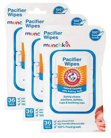Munchkin Arm And Hammer Pacifier Wipes, White, 108 Count