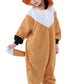 Canasour Fox Onesie Kids Halloween Cosplay Costume Girls One Piece Pjs Anime Unisex Hoodie Pajamas Brown For 4T Boys Party Pyjam