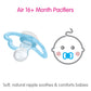 Mam Air Day & Night Baby Pacifier, For Sensitive Skin, Glows In The Dark, 3 Pack, 16+ Months, Boy,3 Count (Pack Of 1)