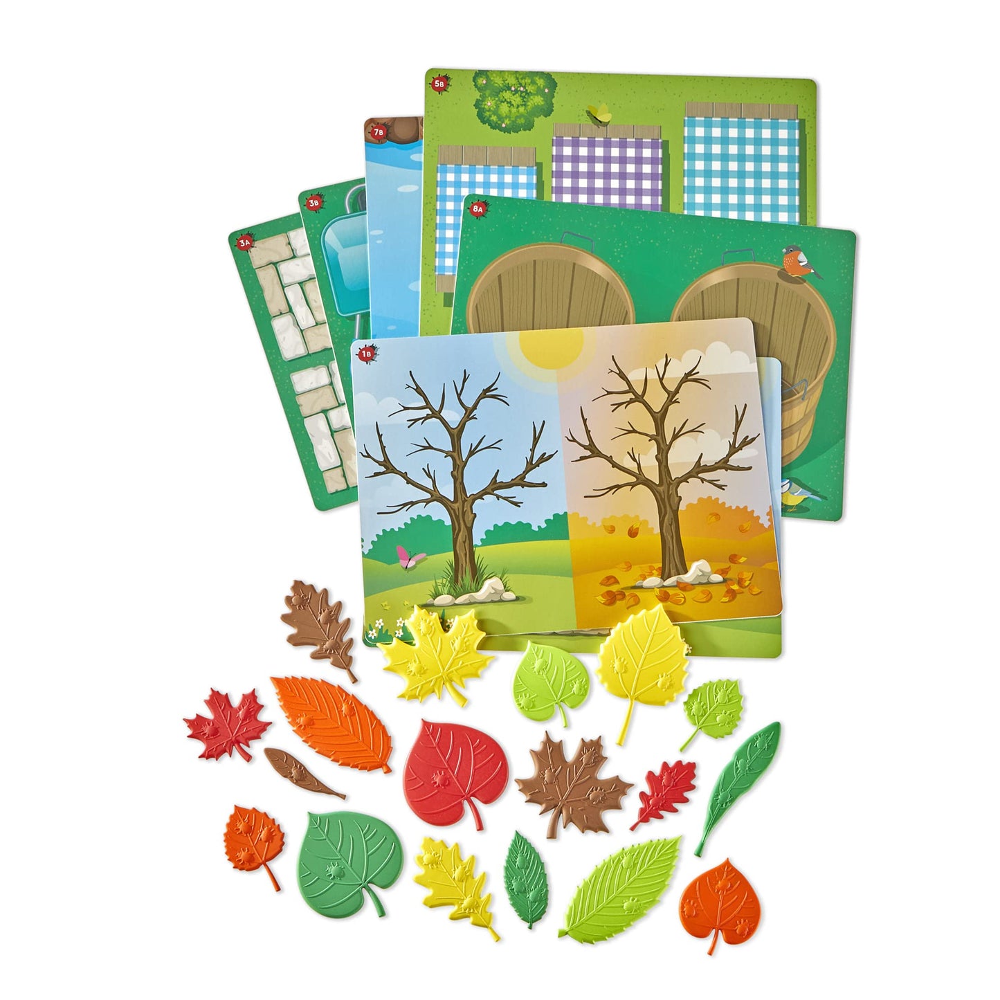 hand2mind Sensory Leaves Math Activity Set, Pattern Play, Shape Puzzle, Pattern Blocks Cards, Math Counters, Sorting Toy, Shapes