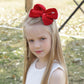 Oaoleer 8Pcs Hair Bows For Girls Red Grosgrain Ribbon Boutique Bow Alligator Clips Hair Accessories For Toddlers Little Girls Ki