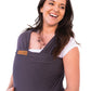 Tuck and Bundle Ezra Baby Wrap - Lightweight Baby Carrier - Slate Grey - Best Baby Wrap for Newborns 0-18 Months - 100% Tencel M