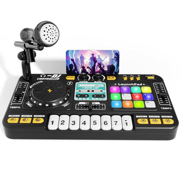 CalfQueen Kids DJ Mixer Table, DJ Set with Turntable Controller, Baby DJ Table for Toddler, Interactive Musical Equipment Toy fo