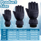 2 Pairs Kids Winter Ski Gloves Waterproof Warm Snow Mittens Full Finger Gloves For Toddlers Infants (Black, Navy Blue, 3-6 Years