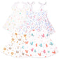 Kidbea Extra Soft Muslin Fabric Baby Girls Frock | Rainnbow, Space, Mickey And Butterfly Print With Size 69 Months | Pack Of 4