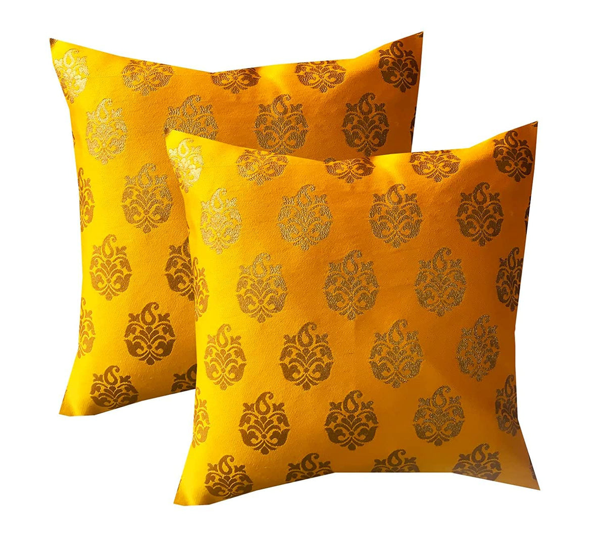 Pinkparrot dopian Silk Multi Colour Cushion 18x18 inch Set of 2 pcCC 10