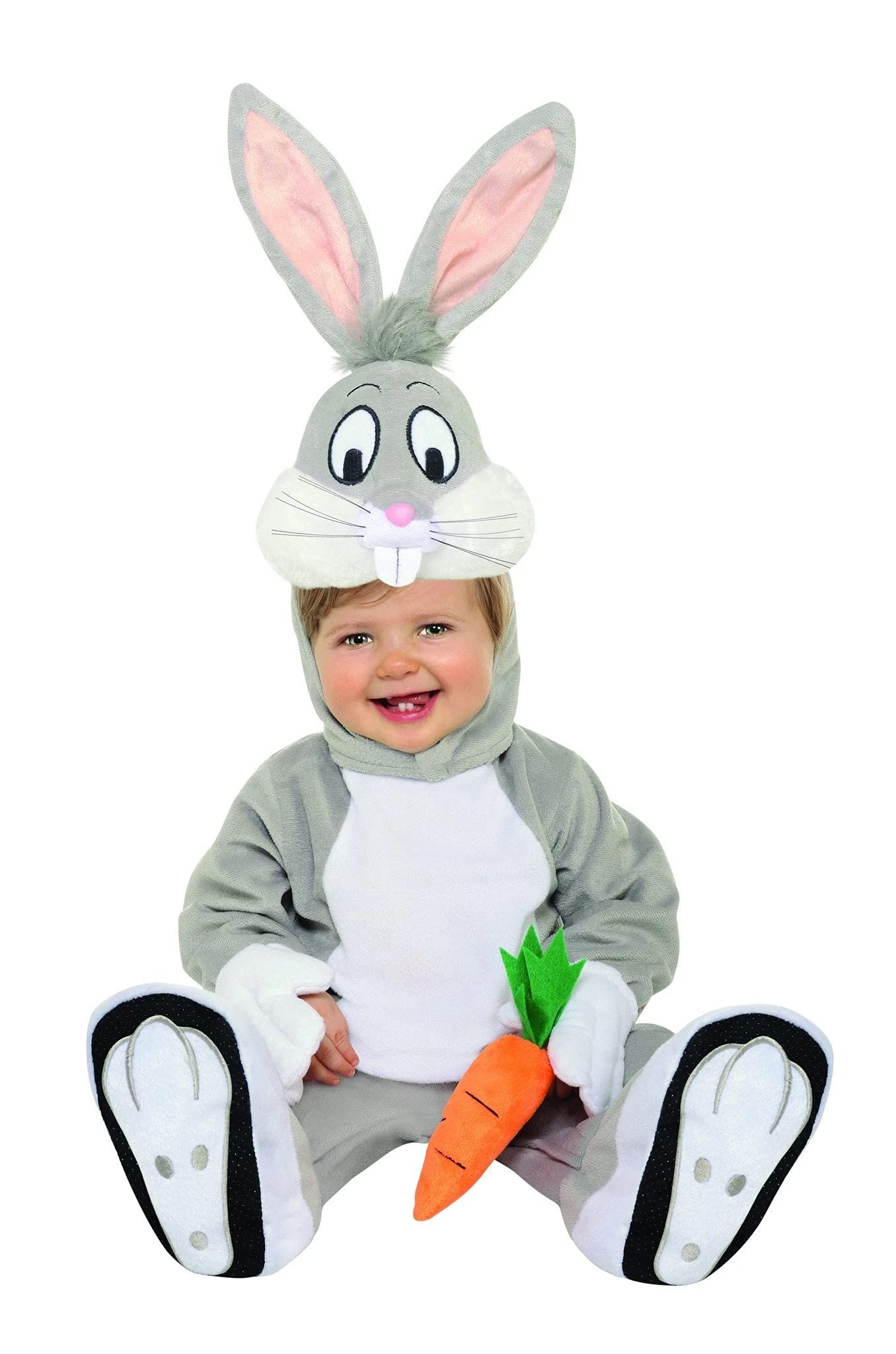 Looney Tunes Bugs Bunny Romper Costume, Gray, 6-12 Months